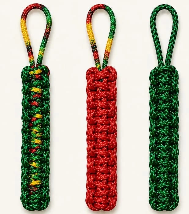 Handmade Paracord Keychain EDC Survival Key Ring Carabiner Clip Camping Hiking - Image 3